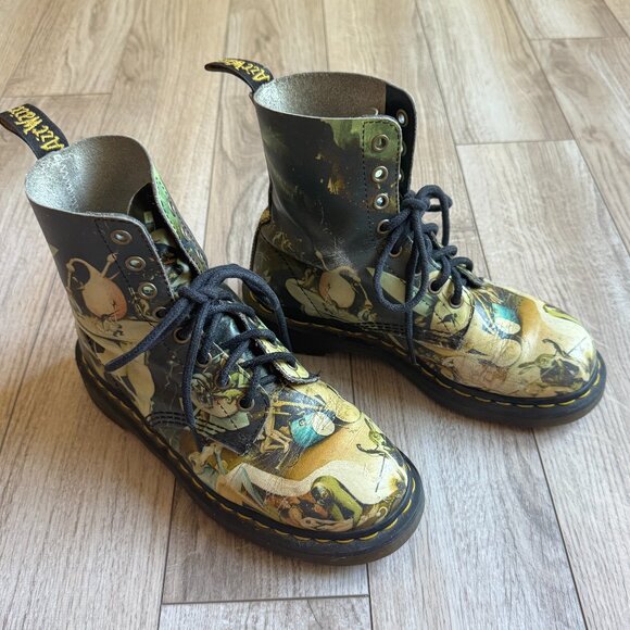 Dr. Martens Hieronymus Bosch Garden of Earth Delights Hell Boots Pascal - Picture 1 of 15